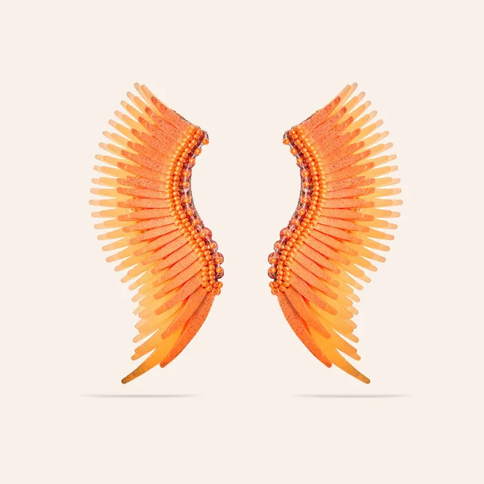 Mignonne Gavigan Earrings Midi Madeline Earrings Sparkly Orange