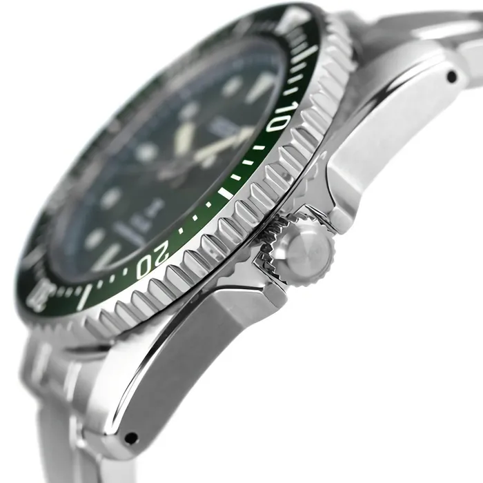 Bracelets SEIKO Seiko Mens Watch Prospex Solar Green Dial Steel Bracelet Rotating Bezel SNE583P1