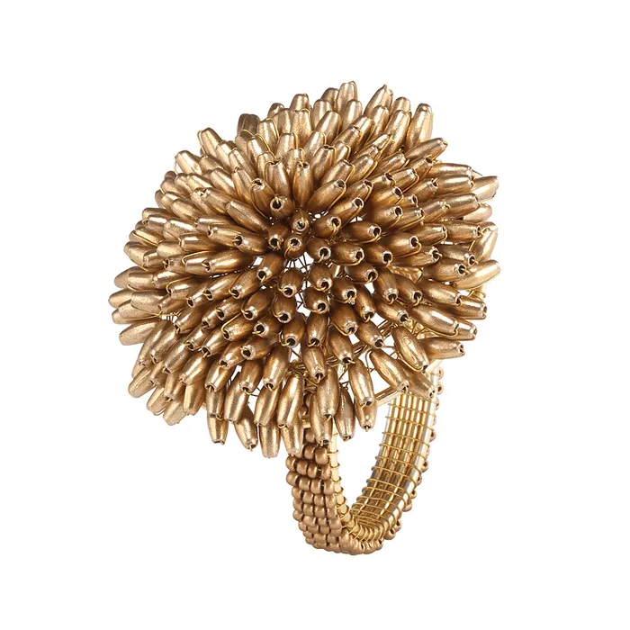 Rings Bodrum Linens Bodrum Linens Pompom Napkin Ring Napkin Rings Set of 4