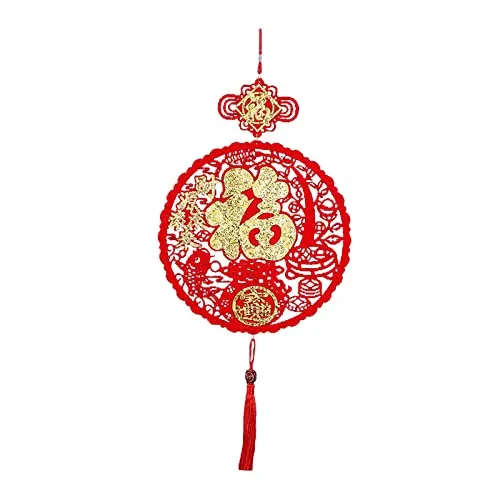 Dropshipped via Social Commerce Network Necklaces LOOM TREE Spring Festival NonWoven Fabricc Decoration Party Supplies Style D