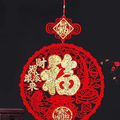 Dropshipped via Social Commerce Network Necklaces LOOM TREE Spring Festival NonWoven Fabricc Decoration Party Supplies Style D