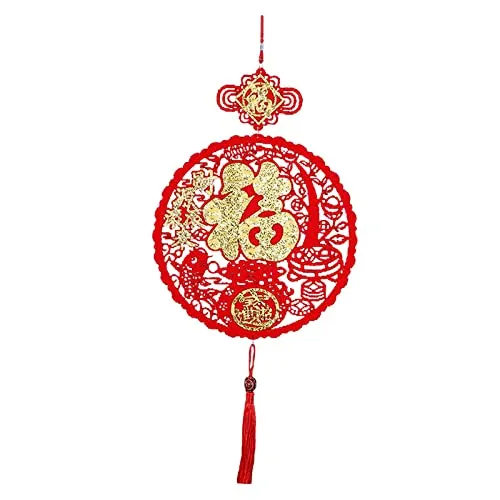 Dropshipped via Social Commerce Network Necklaces LOOM TREE Spring Festival NonWoven Fabricc Decoration Party Supplies Style D