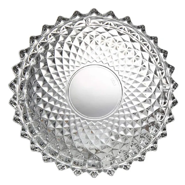 Maharsh Glass Tray for Ash Glass Cut Design Fine Quality Diameter 19 cm Dropshipped via Social Commerce Network Necklaces