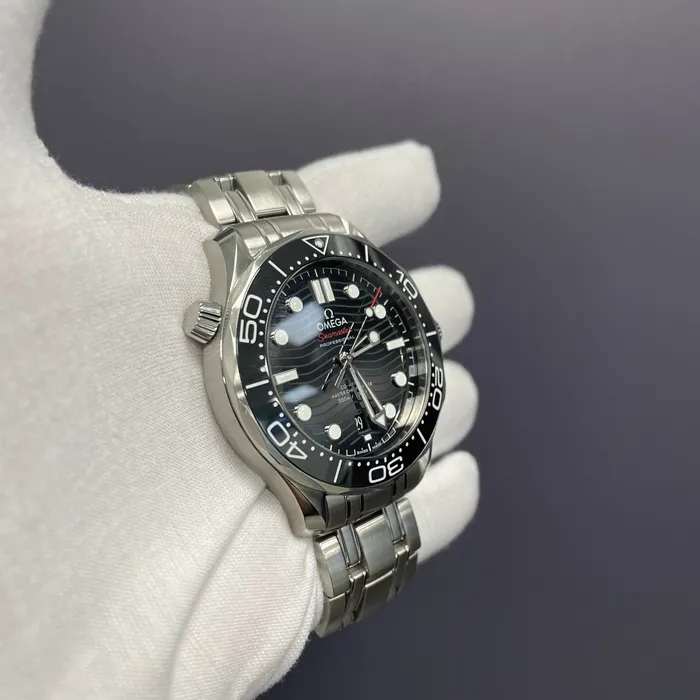 Watches Omega Seamaster 42mm Black Dial Watch Ref 21030422001001 Happy Jewelers